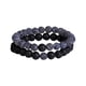 thumbnail image 1 of Pulsera elástica de piedra de ojo de joyería con piedra negra esmerilada Pulsera de piedra de pareja Pulsera de pareja, 1 of 3