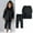 Black, variant on TYGHBN Velvet Two Piece Set for Girls Autumn Winter Casual Outfit for Kids Soft and Stylish Baby Clothes 5 Piece Set New Born Baby Items Toddler Outfit Girls Baby Girl Short Sleeve Outfits Baby Girl