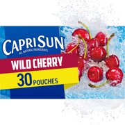 Capri Sun Wild Cherry Naturally Flavored Juice Drink Blend, 30 ct Box, 6 fl oz Pouches