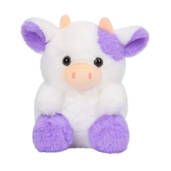 Ke1Clo Cow Stuffed Animal (Purple), Cute Stuffed Animals Cow Plush Cow Doll Plush 7.9" Small Stuffed Animals Christmas Holiday Toy Gift
