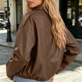 thumbnail image 7 of Iyufng Faux Leather Cropped Jackets for Women Collared Long Sleeve Full Zip Loose Casual Short Outerwear, 7 of 7