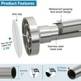 thumbnail image 3 of Shower Curtain Rod 32-47 Inch,Adjustable Spring Tension Stainless Steel Telescoping No Drill Rod for Bathroom,No Slip, No Rust,Brush Nickel, 3 of 10