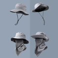 thumbnail image 5 of IFRINID Breathable Sun Hat with Neck Flap and Face Cover, Wide Brim Fishing Hat for Hiking Camping Gardening and Outdoor Activities, 5 of 7