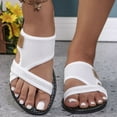thumbnail image 6 of CQONEPT Slip On Slide Sandals for Women Rhinestone Dressy Open Toe Flats Slippers Comfortable Fashion Trendy Beach Cute Ladies Slides Casual Dress Women's Sandals 2025 White Size 8.5, 6 of 9
