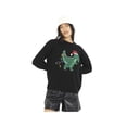 thumbnail image 1 of Brave Soul - Jersey Navideño Diseño Dinosaurio para Mujer (Negro), 1 of 2