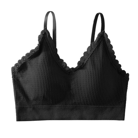 

eczipvz Lingerie for Women Women Full Cup Thin Underwear Bra Plus Size Wireless Adjustable Lace Bra L Lize Lace Bras Black One Size