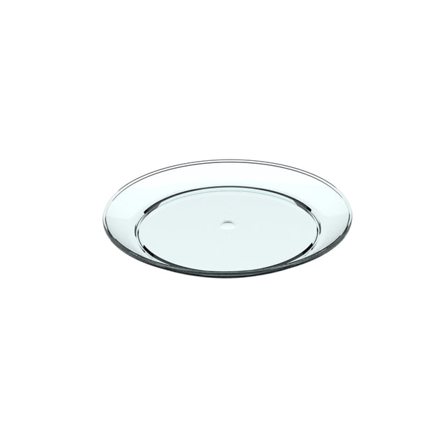 Platitos Redondos Ideal Para todo tipo de Postres y Bocadillos. De plástico con aspecto cristal. Exquisite Table Platito redondo/25 pz