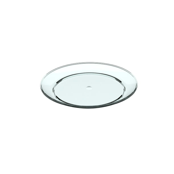 Platitos Redondos Ideal Para todo tipo de Postres y Bocadillos. De plástico con aspecto cristal. Exquisite Table Platito redondo/25 pz