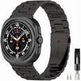 thumbnail image 1 of Chenchen Metal Bands for Samsung Galaxy Watch Ultra 47mm 2025/2024, Stainless Steel Business Bracelet Strap for Galaxy Watch Ultra, Elegant No Gap Replacement Galaxy Watch Ultra Band for Men Women, 1 of 1