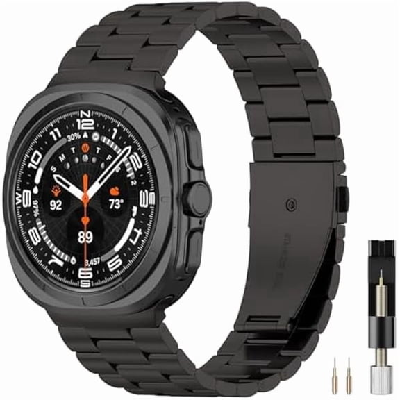 can Metal Bands for Samsung Galaxy Watch Ultra 47mm 2025/2024, Stainless Steel Business Bracelet Strap for Galaxy Watch Ultra, Elegant No Gap Replacement Galaxy Watch Ultra Band for Men Women