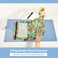 thumbnail image 5 of Watermelon Slices and Flower 2 Pack Pencil Pouch for 3 Ring Binder Smooth Zipper Folders with Pockets Clear Window Pencil Case, 5 of 6
