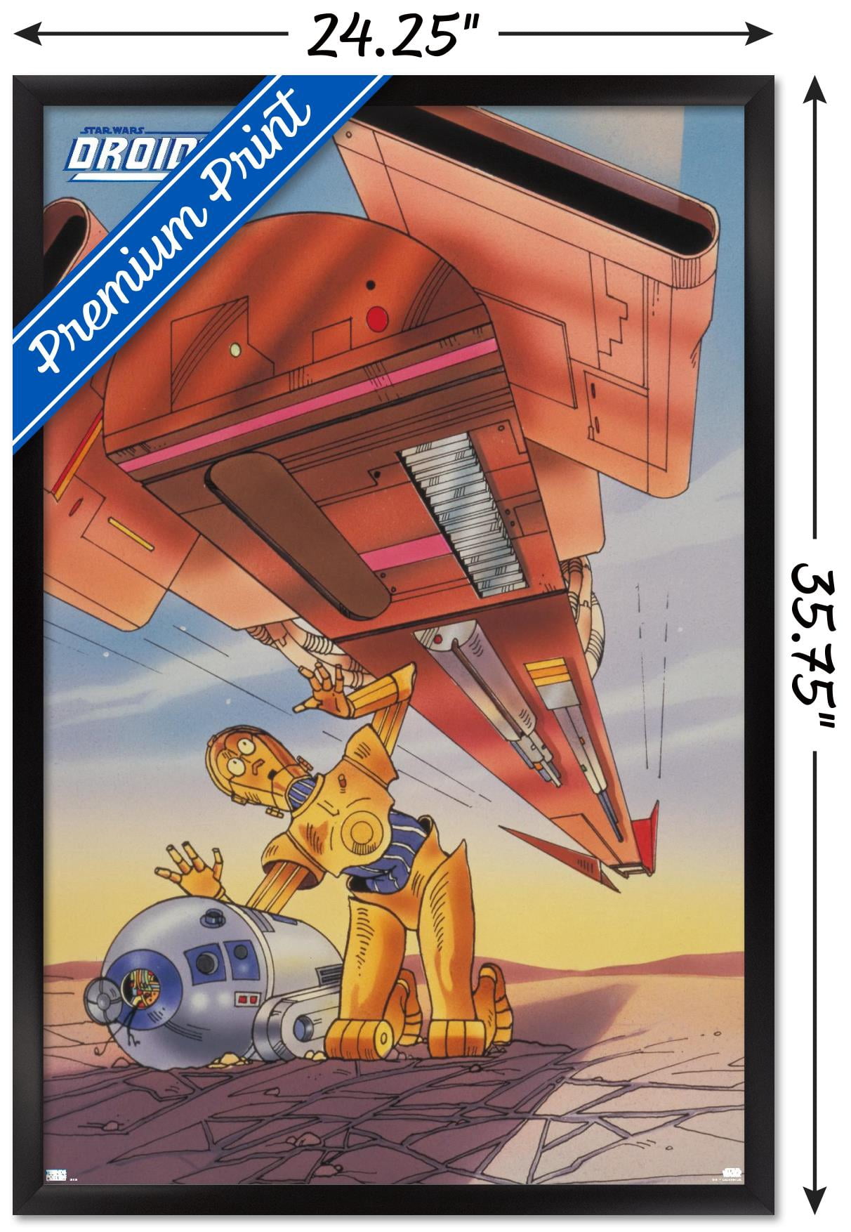Star Wars: Droids - R2-D2, C-3PO Wall Poster, 22.375" x 34", Framed