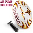 thumbnail image 3 of Crown Sporting Goods Royal Red Rugby Match Ball | Official Size 5 Premium, Textured Grip Ball | Great for Match, Practice, & Scrimmage Play, 3 of 7