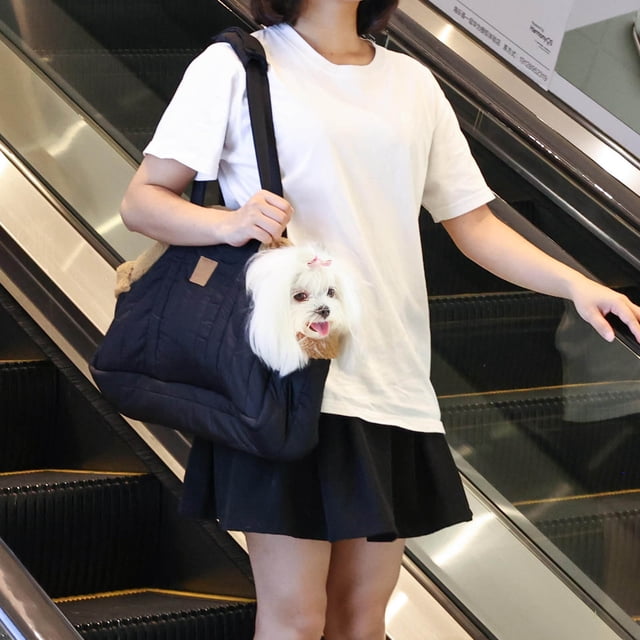 Winter Pet Tote Backpack For Small Dogs Travel Harness Clip Handy For Shopping Hiking Walking
