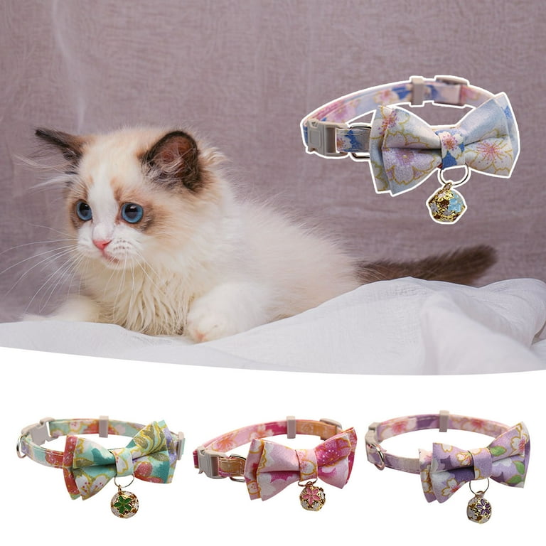 sunsanly Cat Collar Eye-catching Exquisite Flower Printing Pet Dog