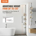 thumbnail image 4 of VEVOR Shower Corner Caddy Tension Pole, 39" to 125" High, Multi-Functional Shower Tension Pole with Strong Load-Bearing Tray, Rust-Proof Easy-to-Install Tension Pole, 4 of 9
