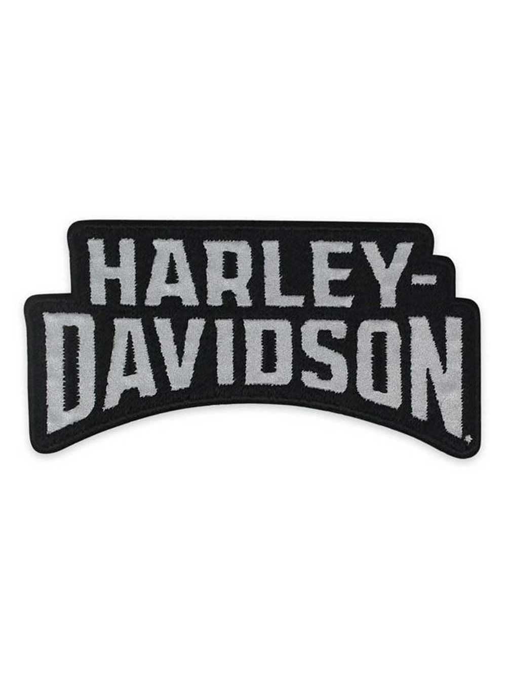 HarleyDavidson Reflective Insignia HD Woven Emblem Patch, Black/Gray