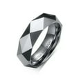 thumbnail image 3 of Men's Rhombus Band Tungsten Carbide Wedding Ring Size 6-11 Gold/Silver/Rose Gold, 3 of 6