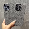 thumbnail image 3 of For Magsafe Magnetic Wireless Charging Case For iPhone 15 14 12 13 Pro Max 11 Cooling Breathable Woven Grid Soft Silicone Cover, 3 of 7