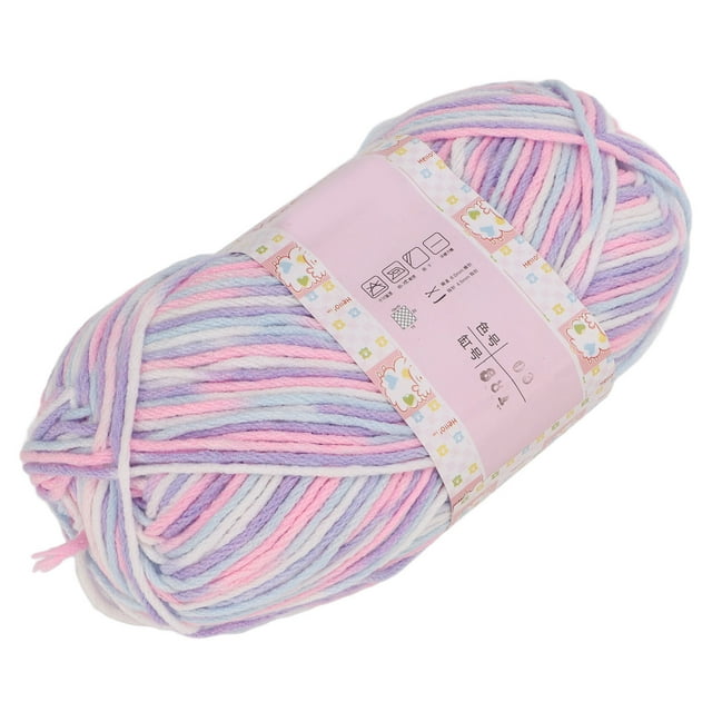 Crochet Cotton Yarn, Flower Color Moisture Wicking Milk Cotton Yarn For Hand Crafted Crafts For Character Knitting