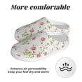 thumbnail image 6 of Daiia Roses Flowers Print Women’s Fuzzy Slippers Memory Foam Lightweight House Shoes Cozy Loafer Flannel House Shoes-35/36, 6 of 7