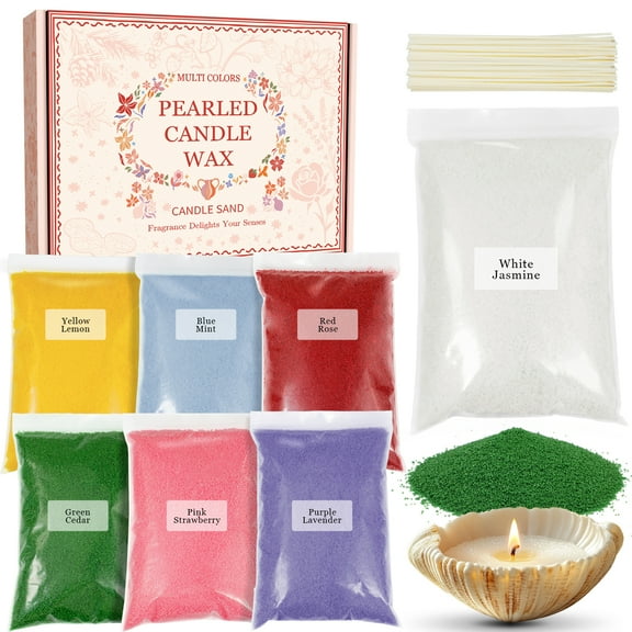 SCENTORINI Pearled Candle Scented Sand Wax DIY Candle Making Kit for Weddings & Parties