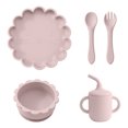thumbnail image 3 of Mamaplan-juegos de platos de alimentación para bebé, vajilla de silicona con tazón de succión, platos de cena para niños, tazas Sippy, cuchara, 5 piezas, 3 of 5