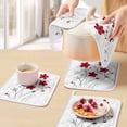 thumbnail image 5 of Red Spring Floral Pot Holders for Kitchen Heatproof Potholder, 3 Pack Elegant Summer Botanical Pastoral Hot Pads Multipurpose Oven Pads Cloth Potholders Trivet for Cooking Baking, 5 of 8