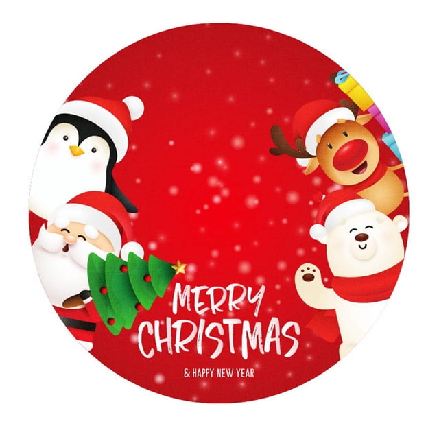 Falda de árbol de Navidad 90cm Muñeco de nieve de Navidad suave Decoración Alfombrilla de piso Adorno de vacaciones, Tipo de fiesta Advancent HA002082-03
