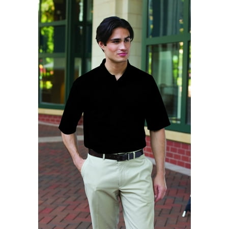 24/7 360 Men's 100% Polyester Polo Shirt-Black-S