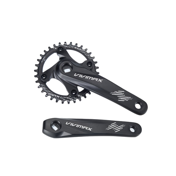 VIVIMAX MTB Mountain Bike Single Speed Square Taper Crankset -170mm Cranksets Bicycle Crank Set with 104BCD 32/34/36/38T  Fit for Ebike/Commuter Bike