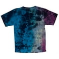 thumbnail image 2 of Peanuts Men's Officially Licensed Tie Dye Snoopy Charlie Brown Woodstock Tee T-Shirt (Small, Aqua/Purple Snoopy Bored), 2 of 2