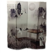 ORE International 4-Panel 'Poet's Dream' Chinese Painting Room Divider