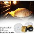 thumbnail image 5 of 40 Watt Appliance Oven Light Bulb Replacement - High Temp - Incandescent E27/E26 Socket - G45 Clear Bulb (2 Pack), 5 of 6