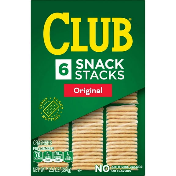 Pack of 2 Club Snack Stacks Original Crackers, 6 ct (Package May Vary)