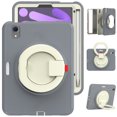 thumbnail image 1 of 360 Rotation Hand Grip Hard TPU Tablet Case For Ipad Mini 6 8.3Inch 2021 Shockproof Cover With Pencil Slot grey, 1 of 6
