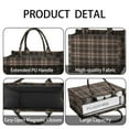 thumbnail image 4 of Large Capacity Tote Bag,Brown Beige Checkerboard Checkered Pattern Handbag Fashion Luxury Tote Bag,15.7"x13"x 5.1" Inches,Laptop Compatible, 4 of 6