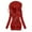 Red, variant on Warm Winter Coats For Women Hooded Solid Color Long Winter Casual Full Zipper Drawstring Warm Over With Pockets Collar Fall Jackets Ladies