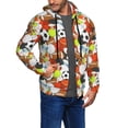 thumbnail image 2 of Kdxio Colorful Balls Print Men Hoodies Casual Hoodies for Men with Zip Pockets Full Zip Long Sleeve Sweatshirt Sports Hooded Jacket-Small, 2 of 5