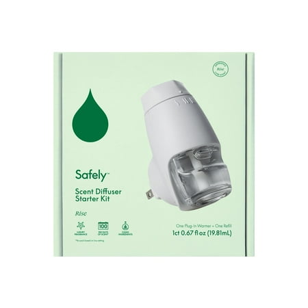 Safely Scent Diffuser Starter Kit with Plug-in Warmer and One Refill, Rise Scent