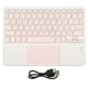 thumbnail image 1 of Teclado inalámbrico rosa con panel táctil - Tecla cuadrada de bajo ruido - 10 pulgadas - Multifuncional para teléfonos y computadoras portátiles, 1 of 10