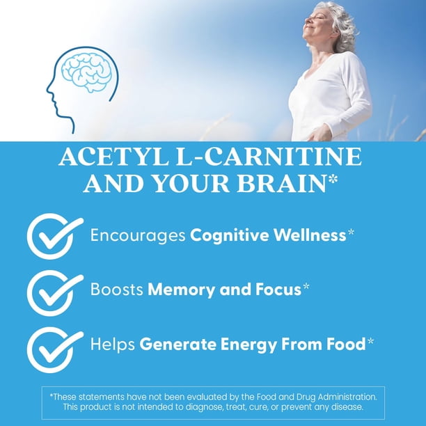 acetil l-carnitina para el cerebro Amazon.com: Integrative Therapeutics Acetil L-Carnitina - Apoya la función  mental* - Apoya la producción de energía celular* - Vegano main image 0