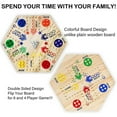 thumbnail image 3 of Original Marble Game Wahoo Board Game Double Sided Painted Wooden Fast Track Board Game for 6 and 4 Players 6 Colors 24 Marbles 6 Dice for Family Friends, 3 of 5