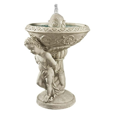 Pondering Cupid Garden Fountain