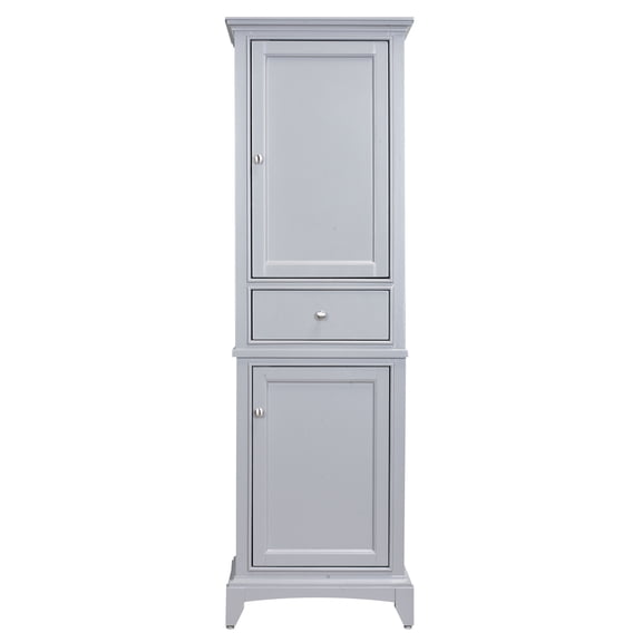 Eviva Elite Stamford 24" Grey Solid Wood Side/Linen Bathroom Cabinet