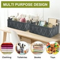 thumbnail image 3 of KWLET Gray Felt Storage Basket Home Organizar Bins 11.4 x 7.1 x 3.9 inch, 3 of 7