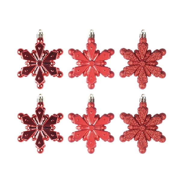 Gibobby Colgante de plástico de Navidad Decoraciones de Navidad Estrella de puntas de escritorio de 3.2 pulgadas a 4.2 pulgadas(RD1)