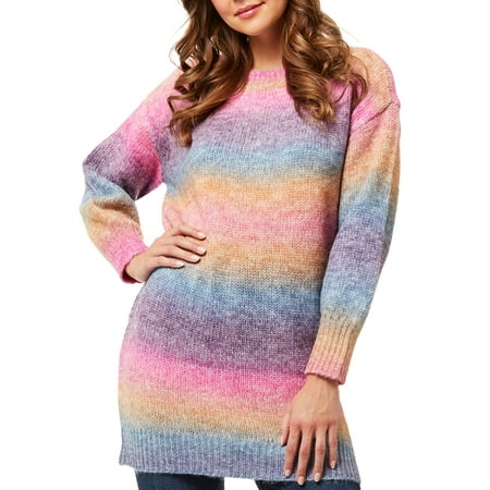 Rich and Famous' Women's Cranberry Ombre Tunic Sweater Dress