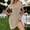 Khaki1, variant on Kojanyu Women's One-Shoulder Ruched Sleeveless Bodycon Mini Dress with Asymmetrical Hem – Light Brown Stretchy Summer Short Dress for Casual and Vacation Wear S-XXL