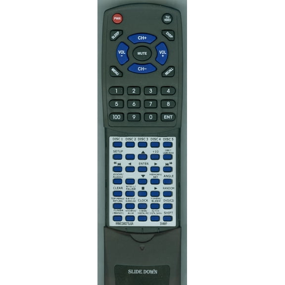 Replacement Remote for SHARP RRMCGA007SJSA, XLDV60, XLDV50